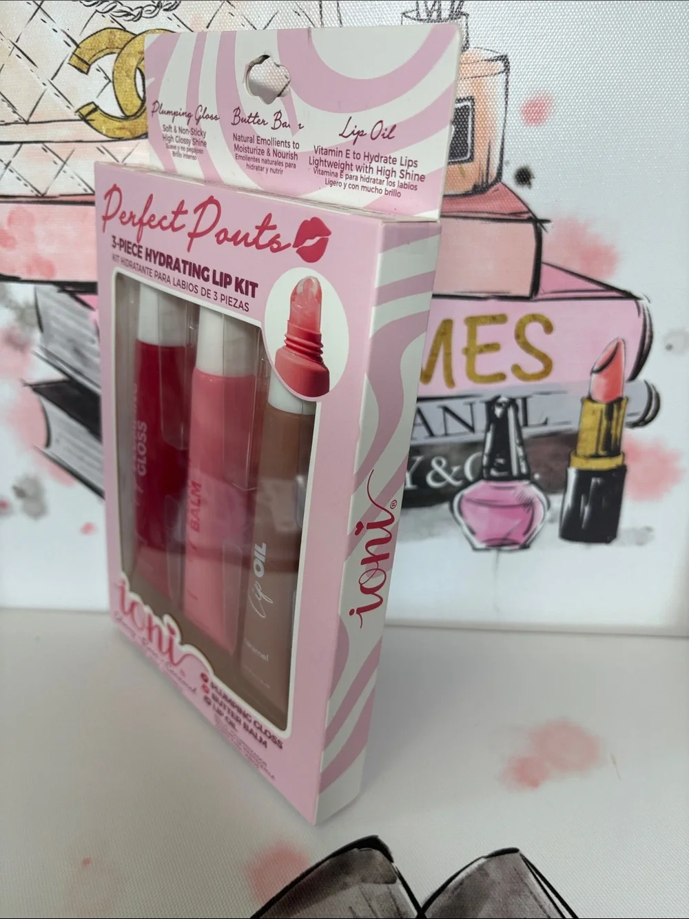 Perfect Pouts 3-Piece Hydrating Lip Kit — Cherry, Rose & Caramel
